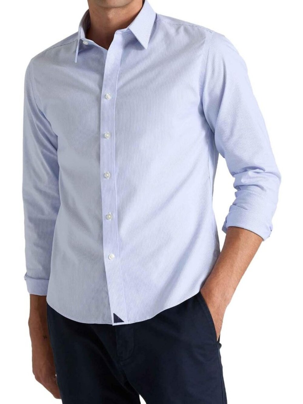 UNTUCKit Long Sleeve Wrinkle Free Stripe Shirts for Men